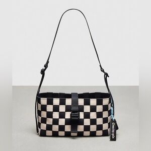COACHTOPIA
Woven Checkerboard Shoulder Bag - Black & White
